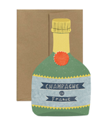 Champagne Card - French Collection Die Cut
