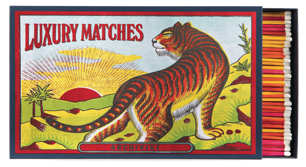 The Tiger | Giant - Safety Matches with a vibrant tiger design, perfect for home decor and practical use.