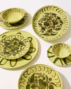 Amalfi Dinner Plate Lime - 10.6" Diameter in a collection of hand-painted ceramic dinnerware.
