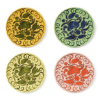 Amalfi Dessert Plate Lime - 9.1" Diameter in vibrant colors, showcasing Mediterranean artisan designs.