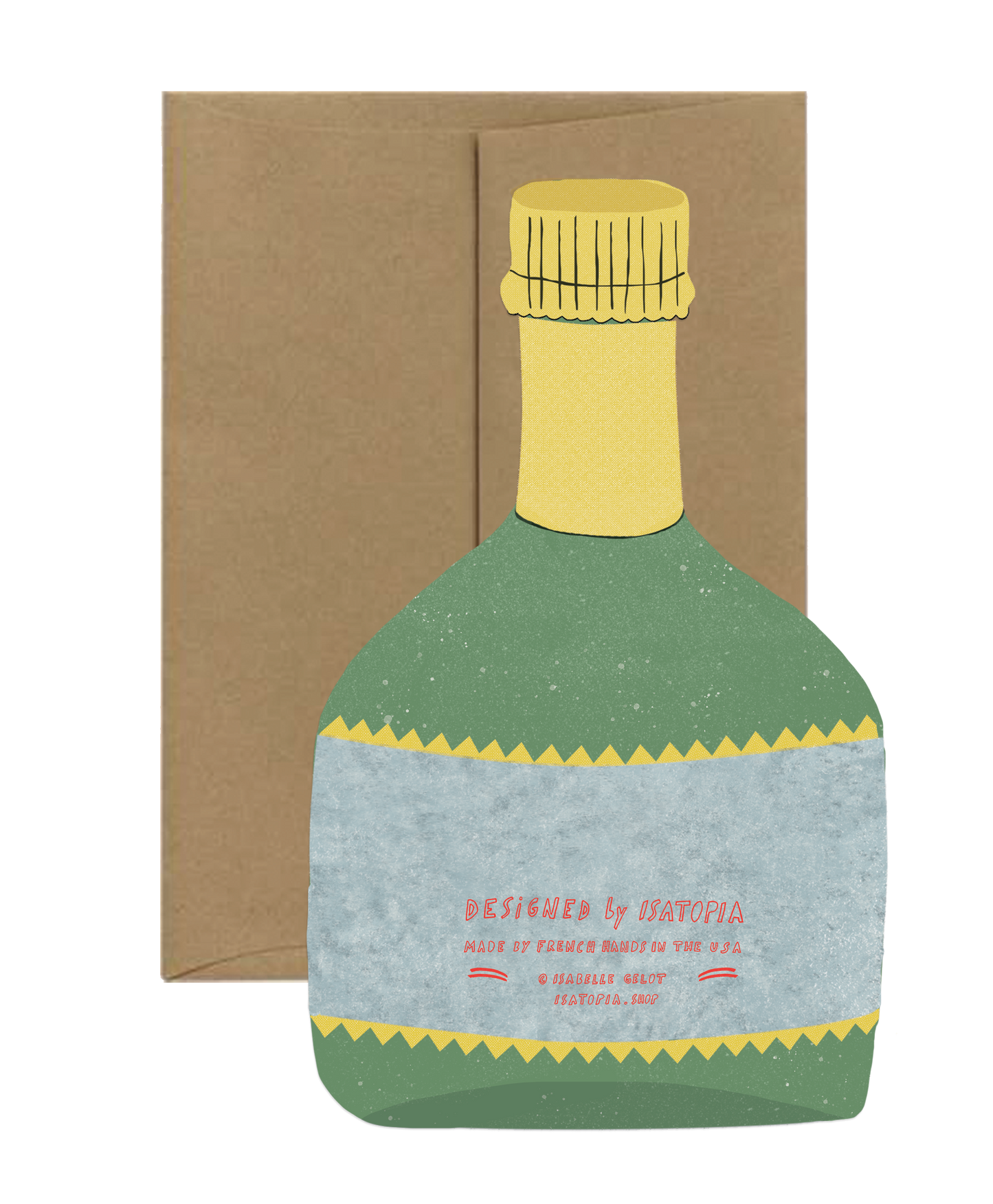 Champagne Card - French Collection Die Cut