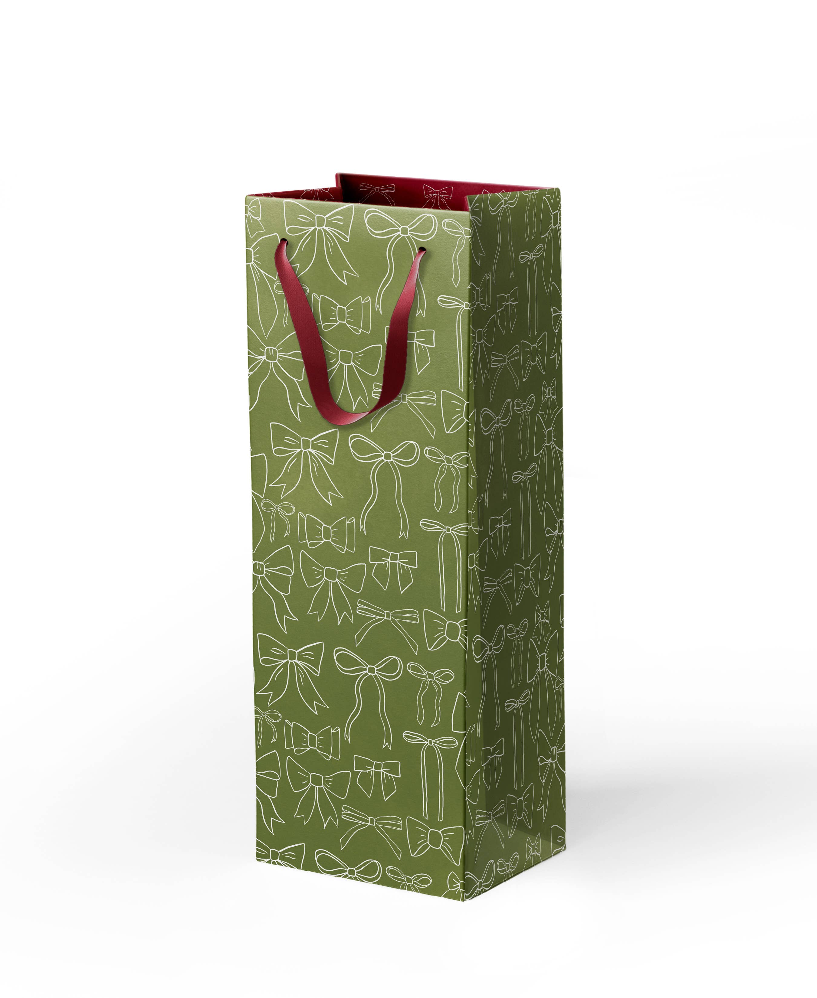 Olive Bows Wine Bag - Gift Wrap by Carlyle Avenue