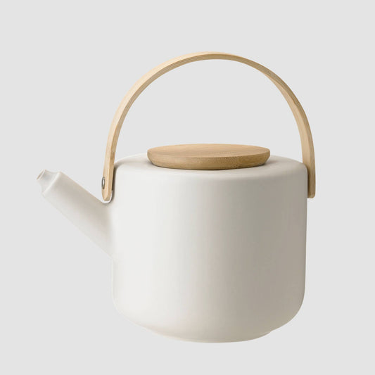 Theo teapot, sand stoneware