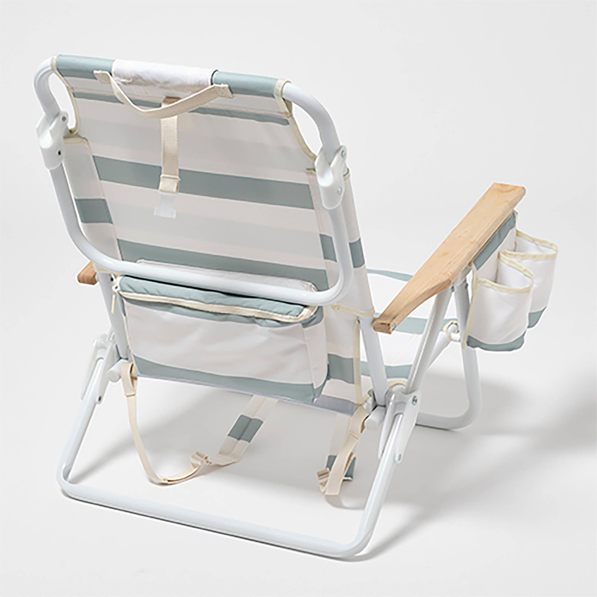 Deluxe Beach Chair La Palma Sage Stripe -  by Carlyle Avenue