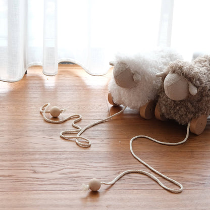 BUTTON // pull-along sheep taupe -  by Carlyle Avenue
