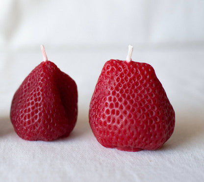 Beeswax Large Strawberries - Set of 2  - Candles by Carlyle Avenue