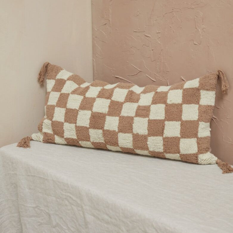 Checkered Lumbar Pillow