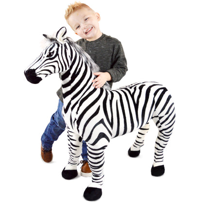 Zelassie The Zebra | 31 Inch Stuffed Animal Plush - Kids by Carlyle Avenue