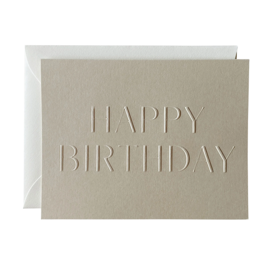 Happy Birthday No. 10: Sand / Single Card -  by Carlyle Avenue