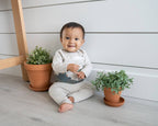 Dino Applique Button Baby Pullover Sweater (Organic) - Kids Clothing by Carlyle Avenue