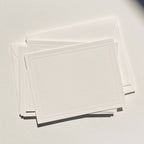 Letterpressed Notecard No. 01 Set of 10 Double Border No Ink
