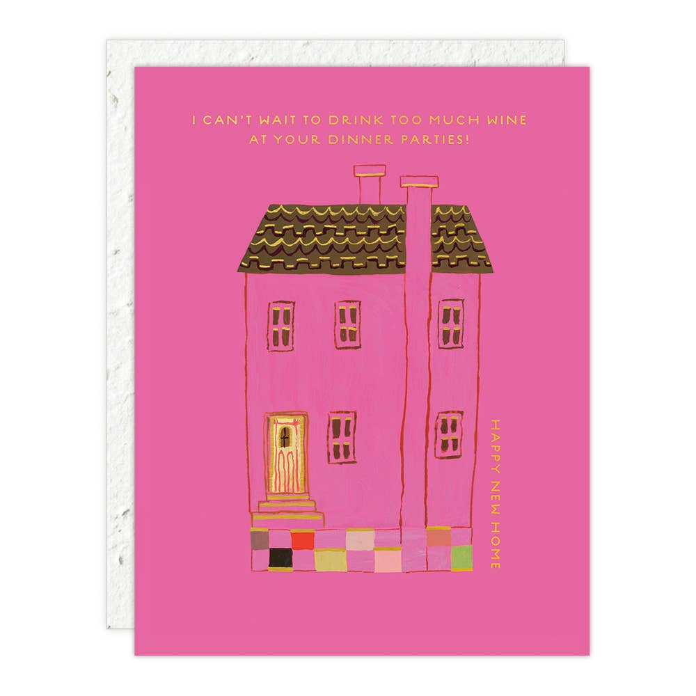 Pink House - New Home Card -  by Carlyle Avenue