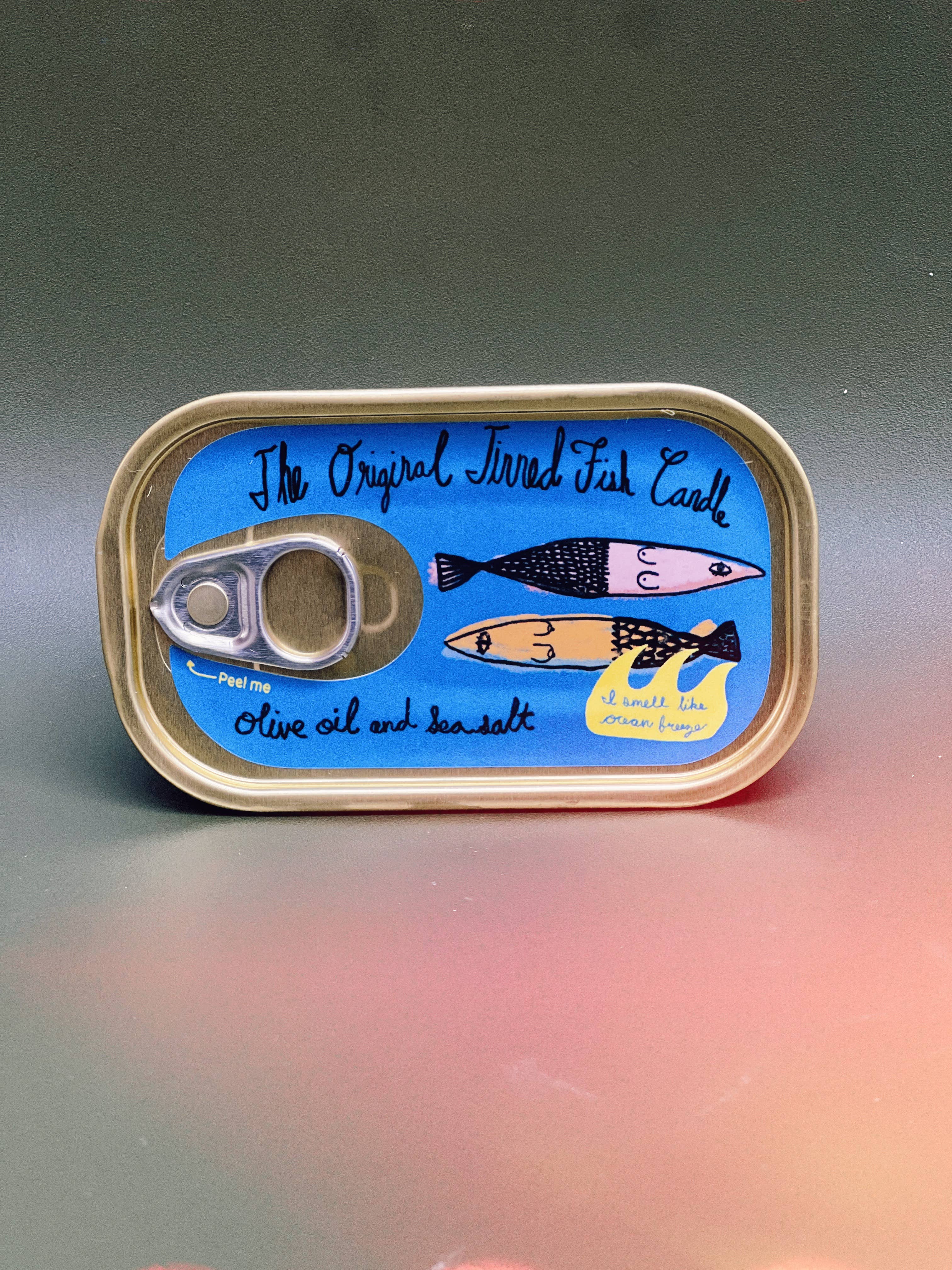 Tinned Fish Candle - Olive Oil and Sea Salt - Candles by Carlyle Avenue