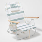 Deluxe Beach Chair La Palma Sage Stripe -  by Carlyle Avenue