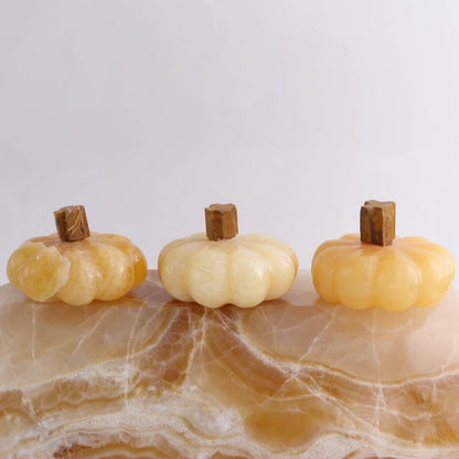 One Flat Orange Onyx Pumpkin