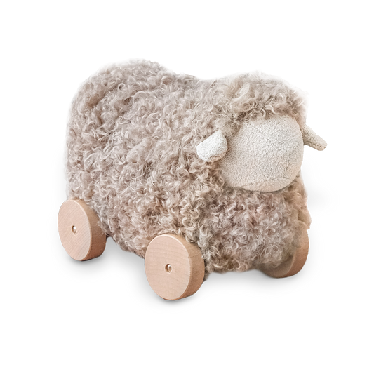 BUTTON // pull-along sheep taupe -  by Carlyle Avenue