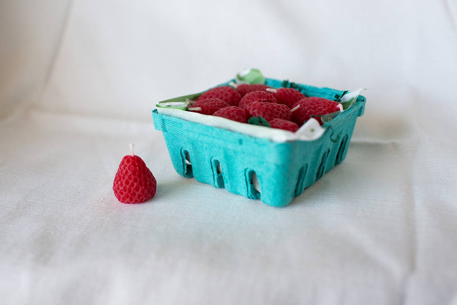 Beeswax Strawberry Birthday Candles - Candles by Carlyle Avenue