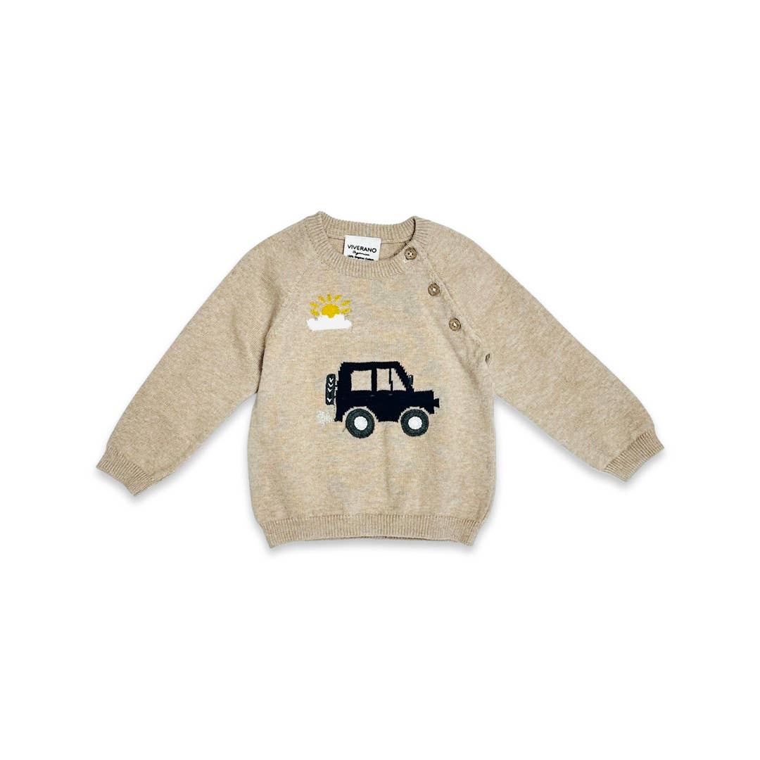 Jeep Jacquard Knit Baby Pullover (Organic Cotton)