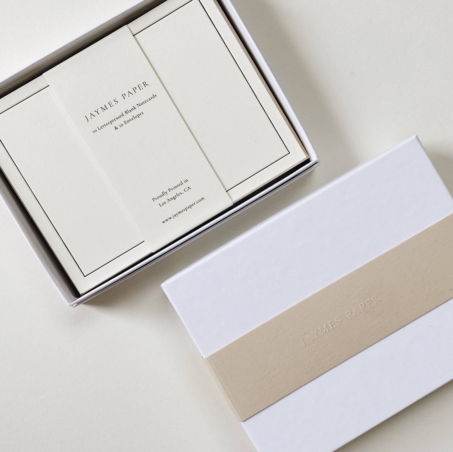 Letterpressed Notecard No. 01 Set of 10 Double Border No Ink