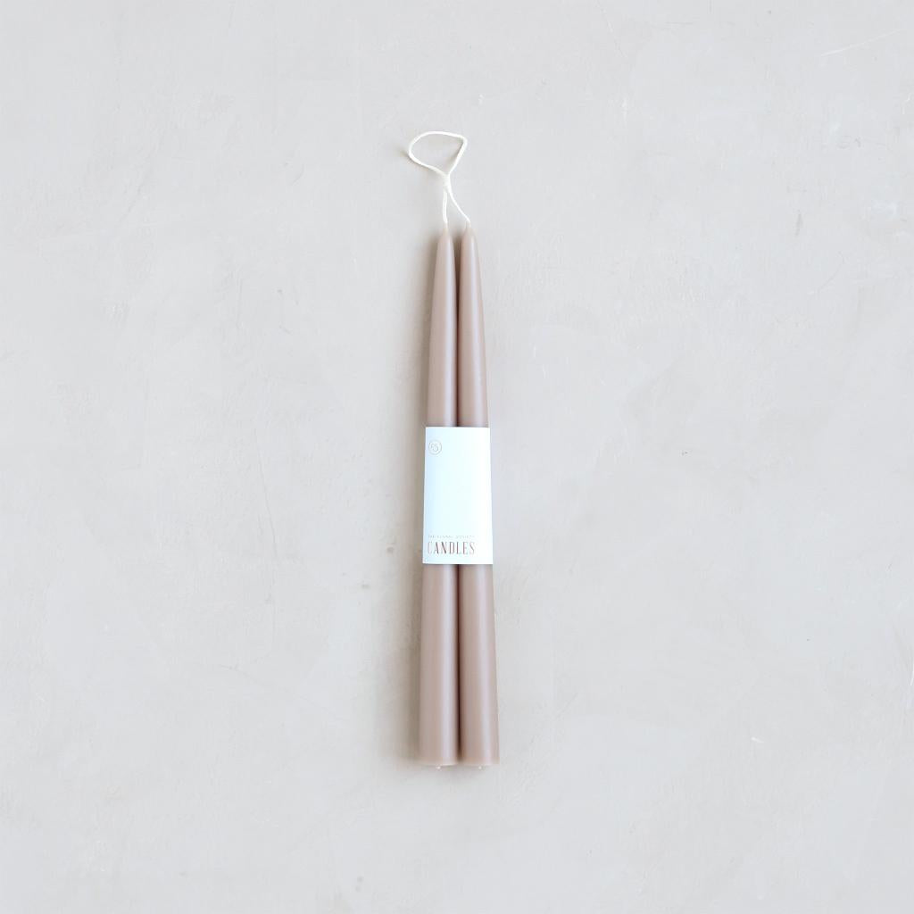 Pair of Taper Candles - Greige - Candles by Carlyle Avenue