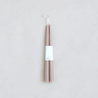 Pair of Taper Candles - Greige - Candles by Carlyle Avenue