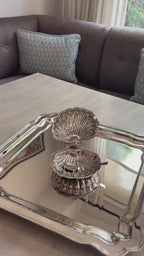 Cap Ferrat Fan Shell Lidded Bowl with Spoon