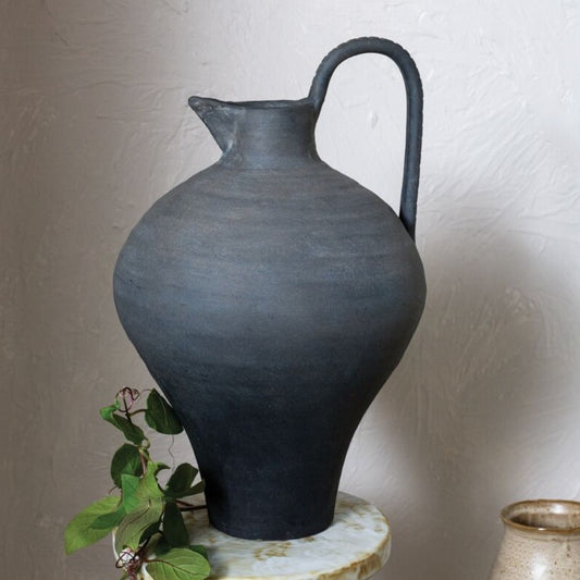 Dark Terracotta Curved Jug