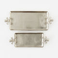 skull and bones trays on white background