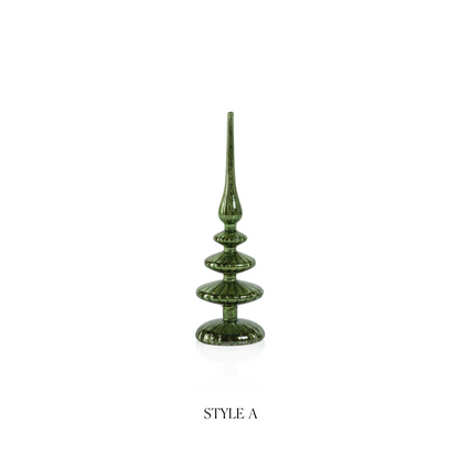 Decorative LED Finial - Green - Christmas Decor by Carlyle Avenue