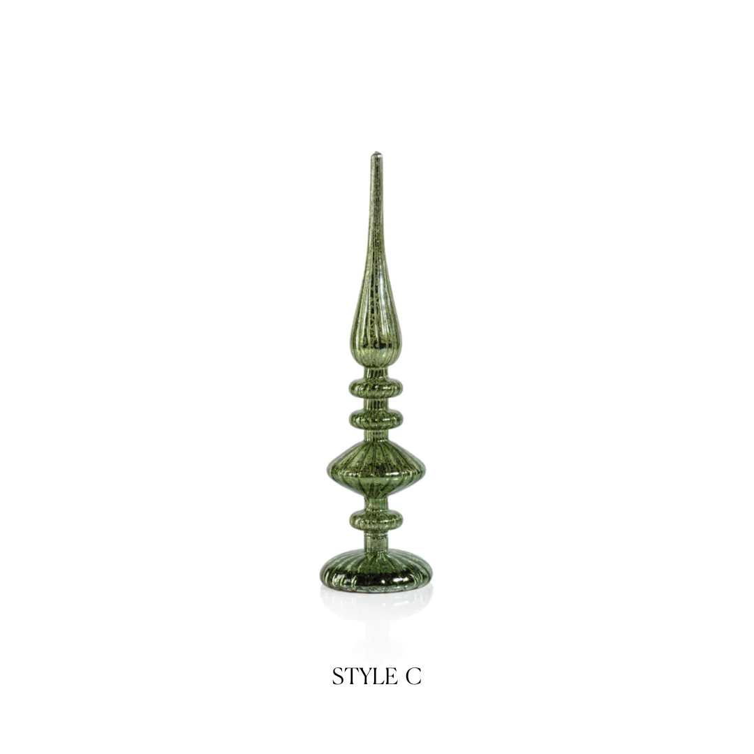Decorative LED Finial - Green - Christmas Decor by Carlyle Avenue