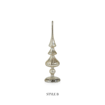 Decorative LED Finial - Antique Silver - Christmas Decor by Carlyle Avenue