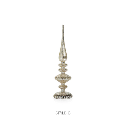 Decorative LED Finial - Antique Silver - Christmas Decor by Carlyle Avenue