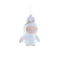 Fuzzy Monster Angel Ornament featuring a whimsical Labubu figure with delicate wings and a joyful expression.