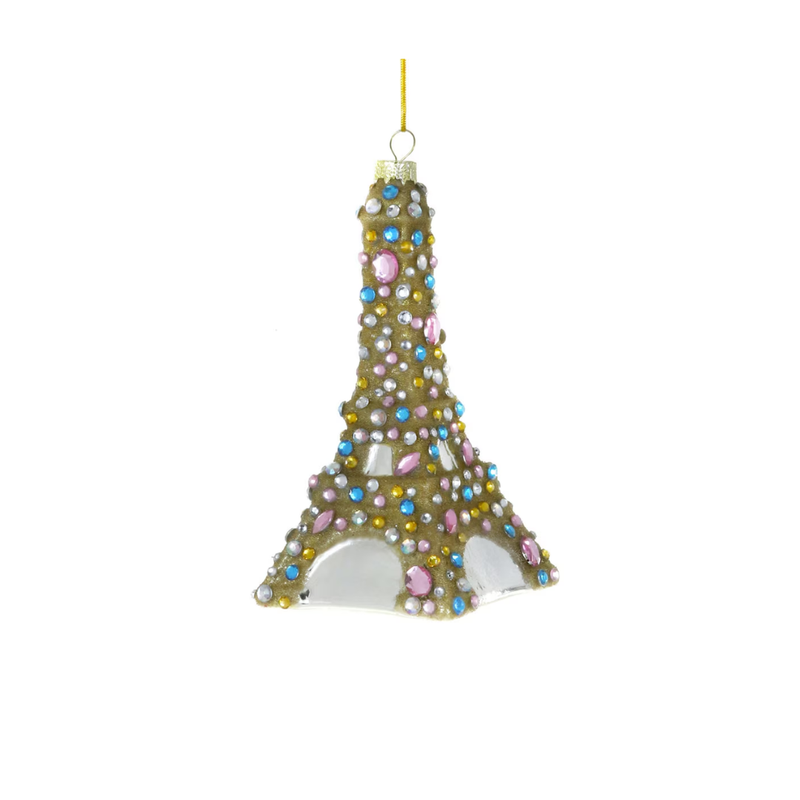 Adorned Eiffel Tower Ornament