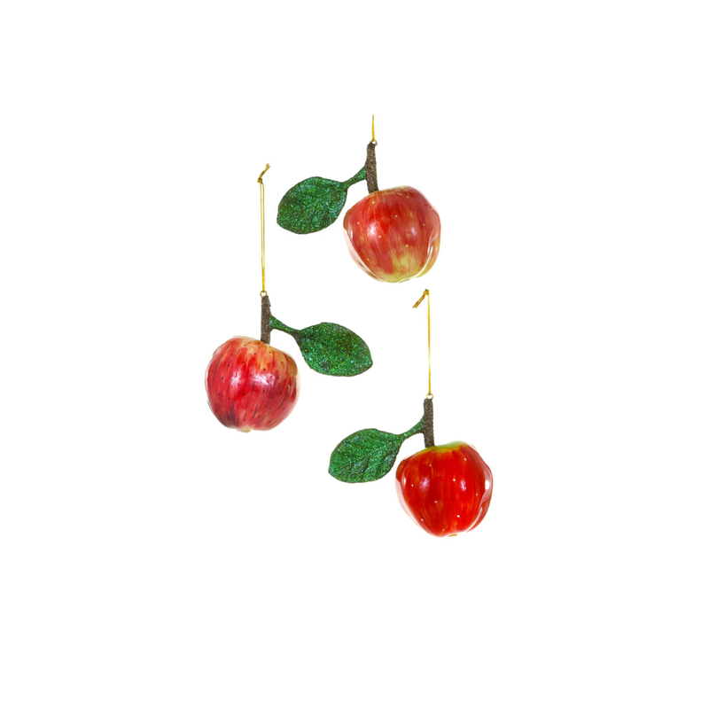Cottage Apple Ornament, Set of 3 Assorted
