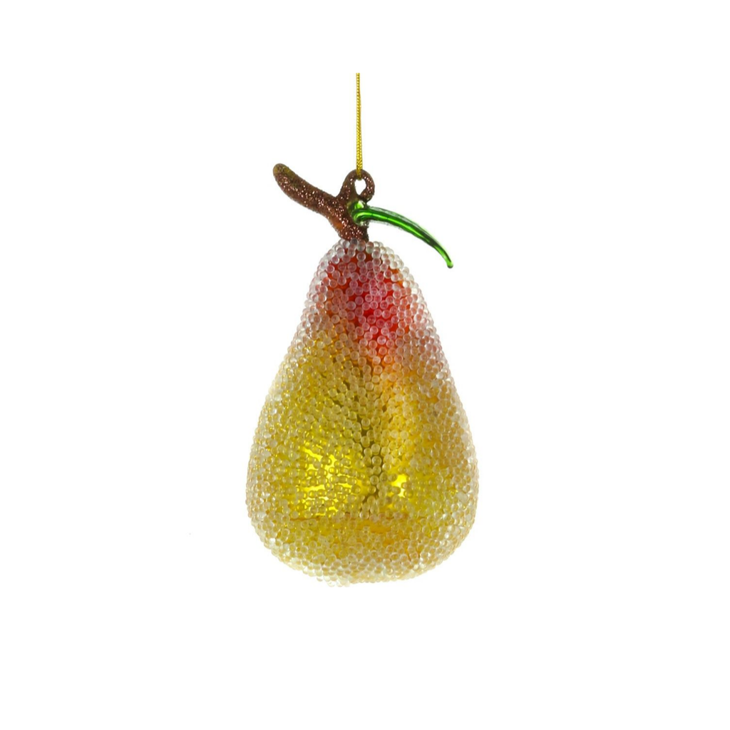Beaded Pear Ornament