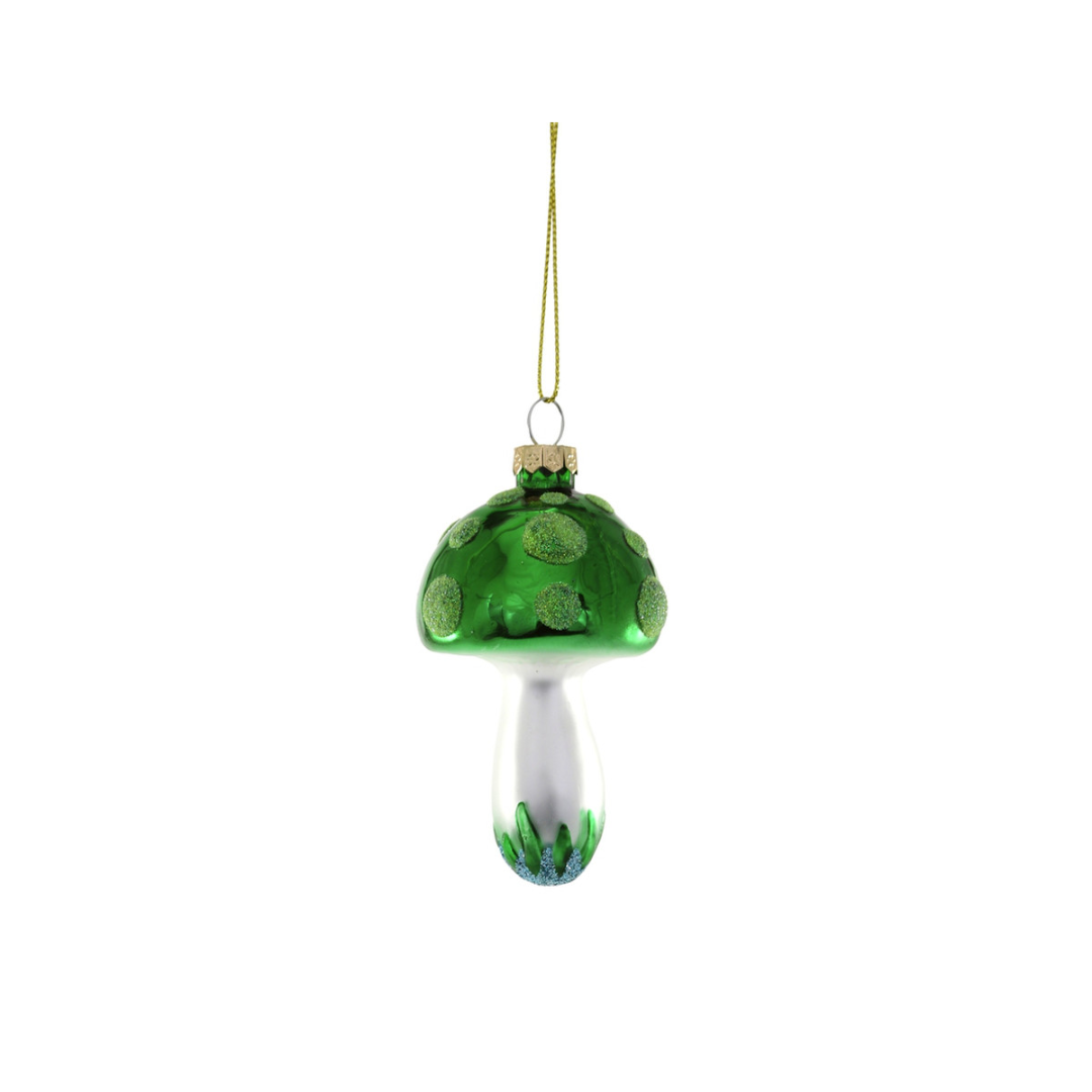 Green Spotted Mushroom Ornament