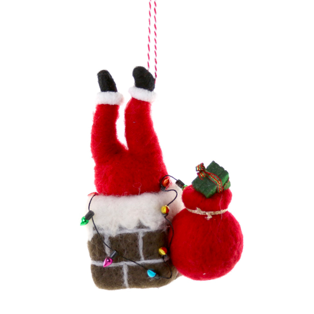 Santa is Stuck! Ornament