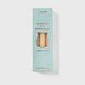 Madeleine Taper Candles - Stone in elegant packaging showcasing six candles in a box.