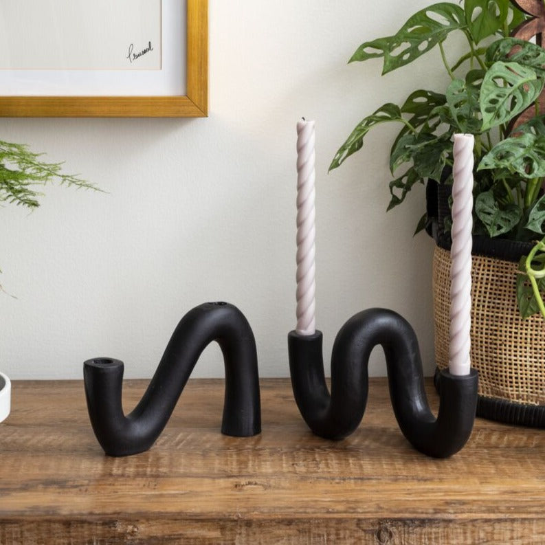 Serpentine Candle Holders