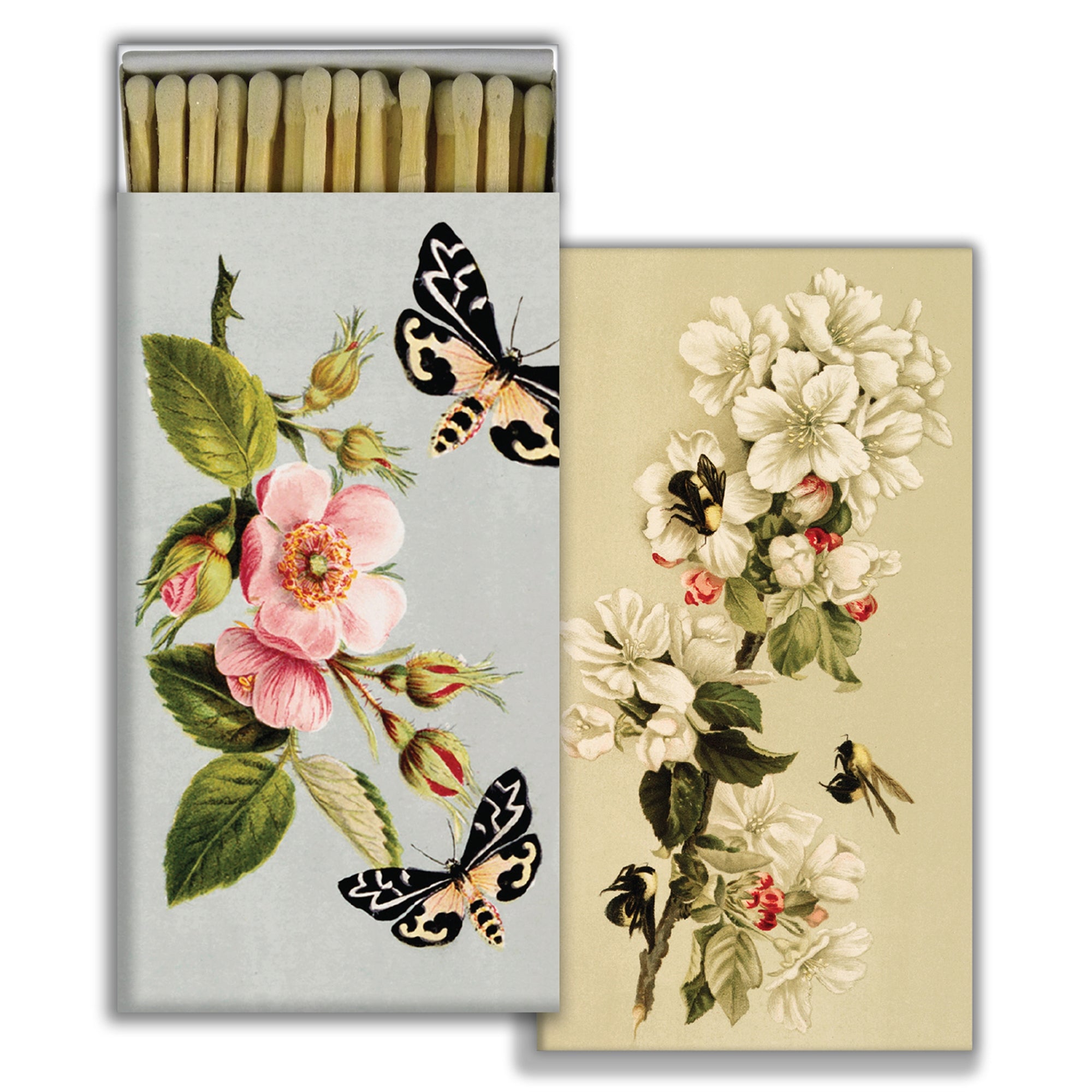 Matches - Insects & Floral - White