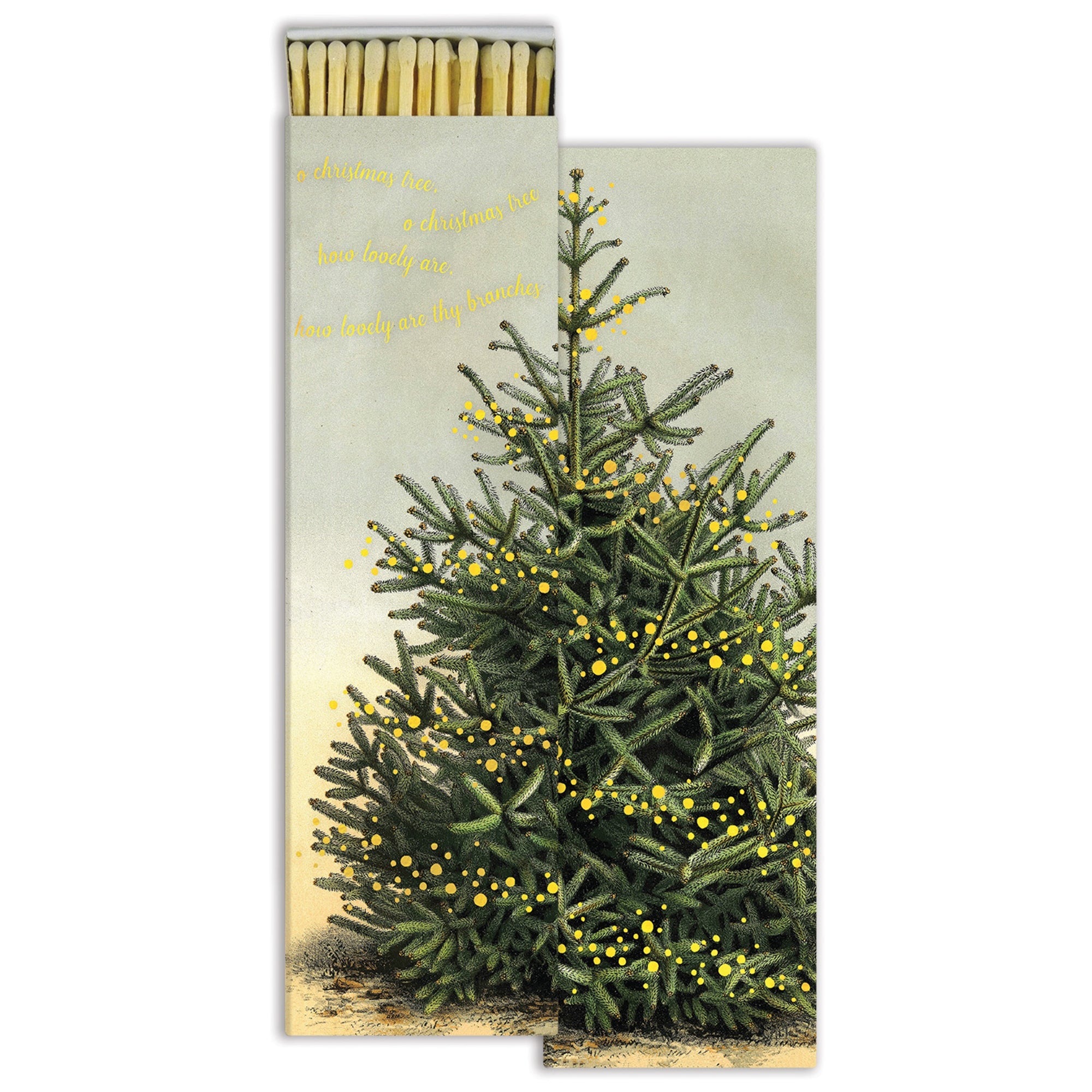 Long Matches - Oh, Christmas Tree - Gold Foil - Matches by Carlyle Avenue
