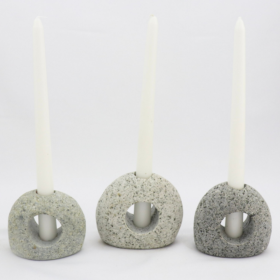 Silhouette Stone Candle Holder