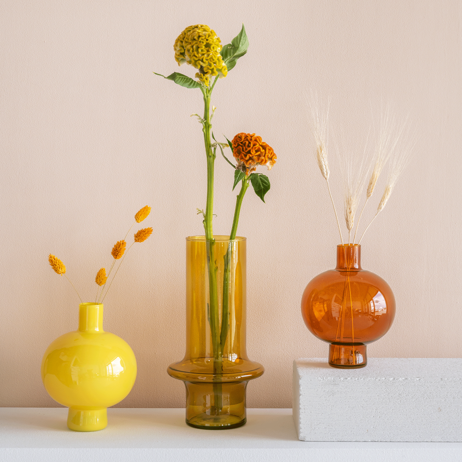 Bulb Recycled Glass Vases
