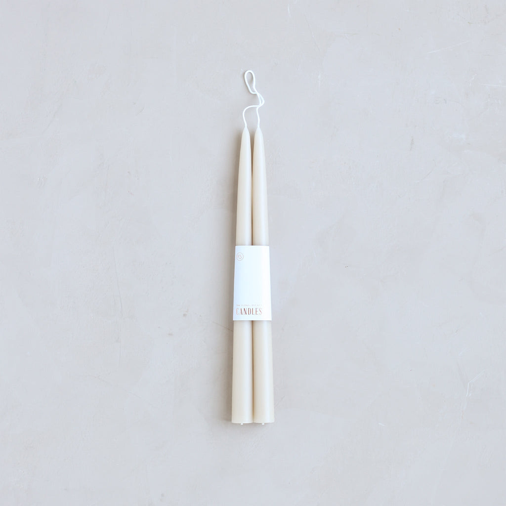 Pair of Taper Candles - Parchment - Candles by Carlyle Avenue