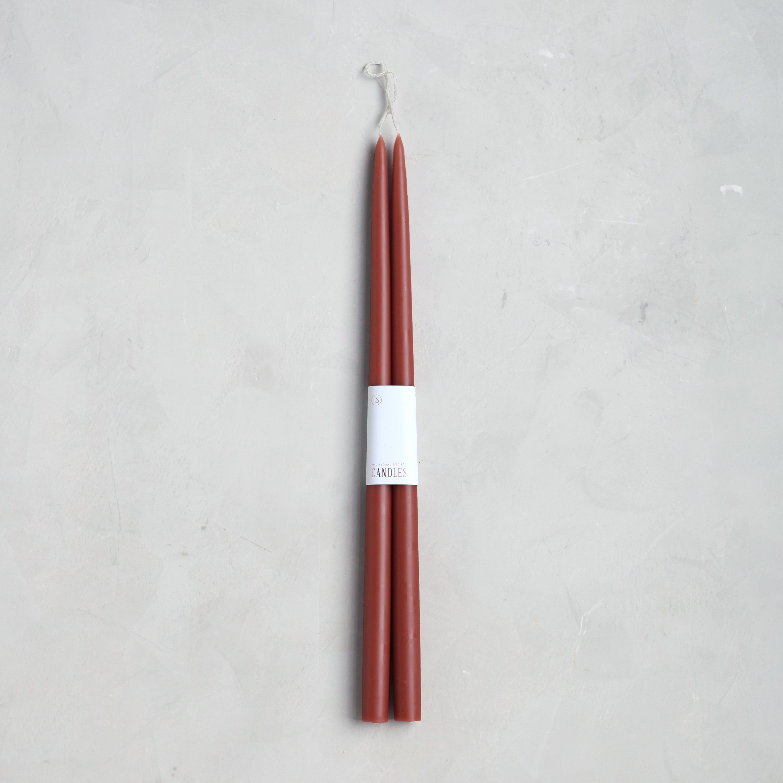Pair of Taper Candles - Clay
