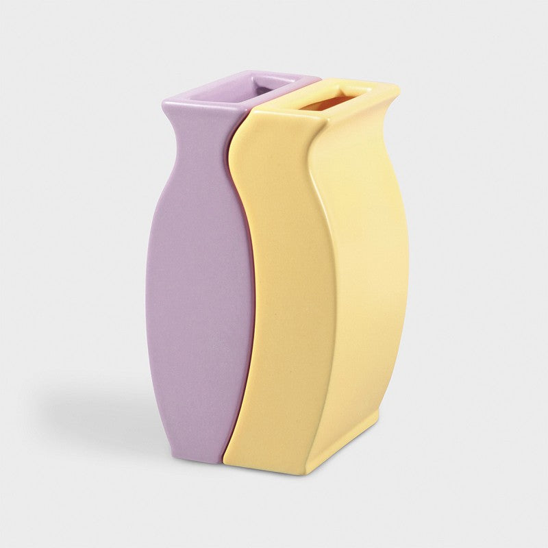 Wiggle Vase - Lilac & Yellow