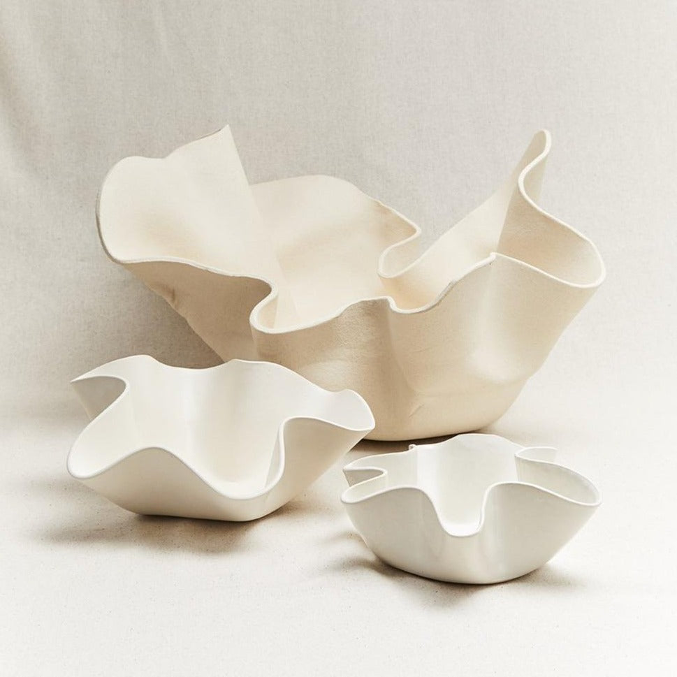 Folded Ceramic Catchall Bowl - Medium