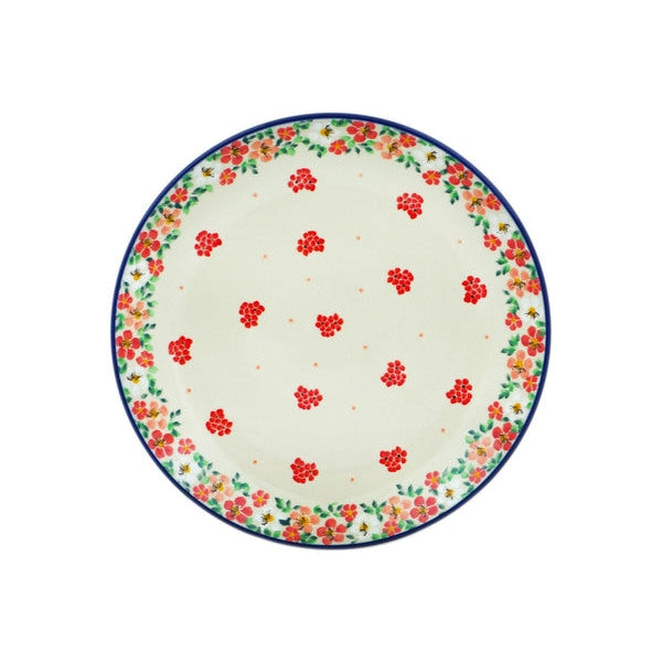 Rosey Starburst UNIKAT Dinner Plate - 10½