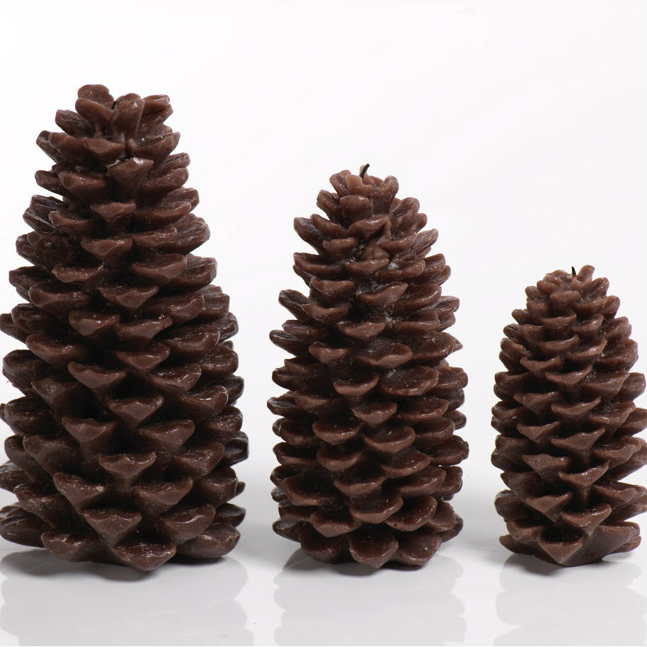 Pine Cone Candle - Brown - Set of Four - CARLYLE AVENUE